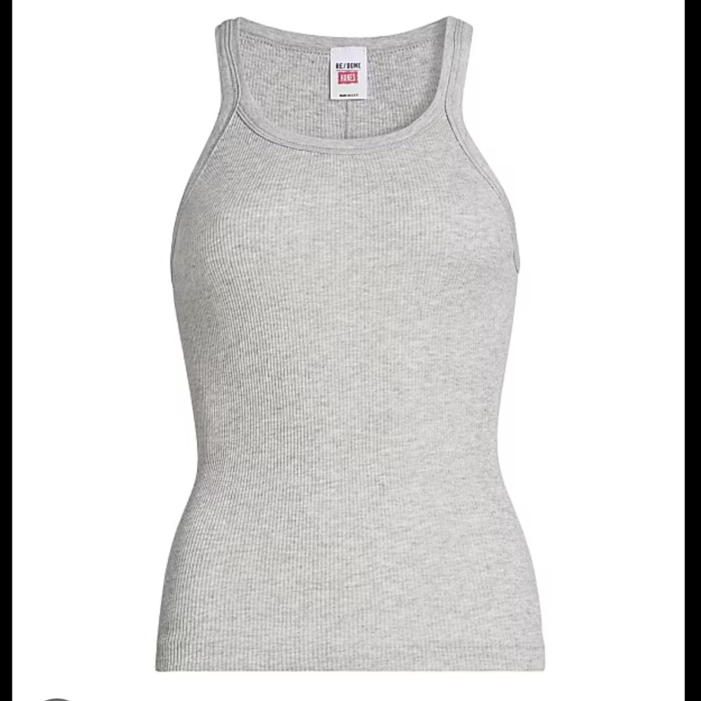 Re/Done Ribbed Fitted Tank Top - Picture 2 of 4
